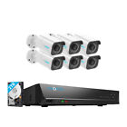 Reolink 4K 8MP 8CH PoE Security Camera System NVR 2TB HDD Audio IP66 RLK8-800B6