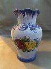 Vestal Portugal Vase  # 397 Hand Painted Floral Blue 6