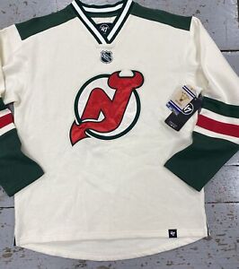 NEW JERSEY DEVILS Men's Jersey Sweatshirt Vintage Hockey Medium Licensed NWT
