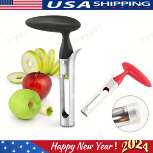 Fruit Apple Corer Pear Tools Stainless Steel Kitchen Twist Easy Core Remover US
