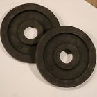 Vintage York Barbell Olympic 10 Pound Weight Plates 2x10 LB One Milled
