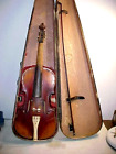 Antique GSB Wooden Violin Case With Violin Bone Tail Piece For Parts Or Restora