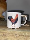 Vintage Rustic ENAMEL Rooster Mug