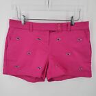 Vineyard Vines Shorts Women's 10  Embroidered Whale Logo Pockets Pink Blue