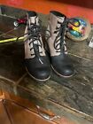 Sorel PDX Wedge Women’s Boots Tan & Black Waxed Canvas & Leather 8.5 Lace Up