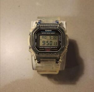 G-shock DW5600BB-1 Digital Watch in Custom Clear Case