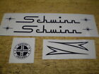 Schwinn Large Straight Script Black Bicycle Peel & Apply Decal Set Breeze Twinn