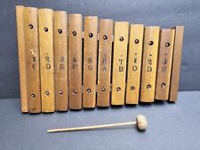 Vintage Wooden Xylophone on Wood Frame Working But Loose Fittings Needs TLC