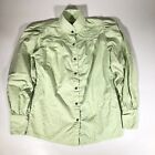 vintage frontier classics blouse women small Victorian Western Green Shirt