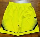 Mens Michigan Wolverines Adidas Yellow Basketball Shorts Size. Large Rare VTG