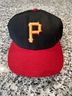 Red Bill New Era 5950 Pittsburgh Pirates Cap Hat 7 1/2 Made In The USA