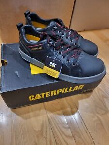 Caterpillar Mens BRODE ST OXFORD Steel Toe Work Industrial Shoes Black 8 Wide