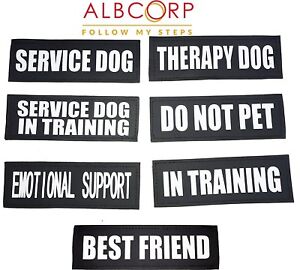 Reflective SERVICE DOG Patches,IN TRAINING,DO NOT PET, EMOTIONAL SUPPORT,THERAPY