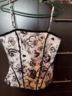 NEW White House Black / White back zip Corset XS (says Size 2 on the tag)