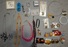 1 pound costume jewelry BULK LOT earrings necklaces pins junk drawer estate lot