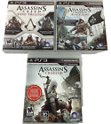 PS3 Play Station Assassins Creed Lot Ezio Trilogy Black Flag Creed III No Manual