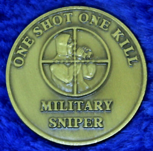 US Army USN USMC Military Sniper Challenge Coin PT-10