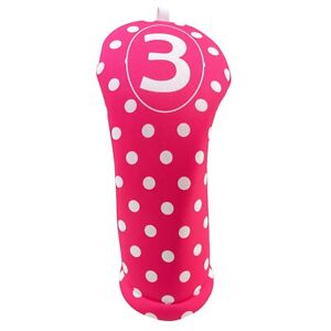 BEEJO’S Golf Club Headcover | Women’s Collection-Hot Pink & White Polka Dots
