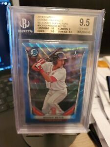 2014 Bowman Chrome Prospects Blue Wave Refractor Mookie Betts BGS 9.5