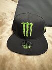 New Era Monster Energy Hat Cap One Size Black Green Snapback 9Fifty Adjustable