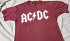 AC/DC Vintage Concert T Shirt from 1996 Ballbreaker Tour - Burgandy Color -Large