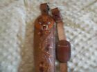 custom padded leather rifle sling, Deer Design, WITH SWIVELS, very good piece