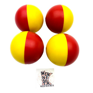 4 Knex Balls Red Yellow Big Ball Factory K'NEX Replacement Parts 45mm