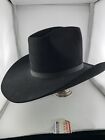 New Resistol Las Vegas Black Cowboy Hat 7 1/8  Western 3X Beaver Felt