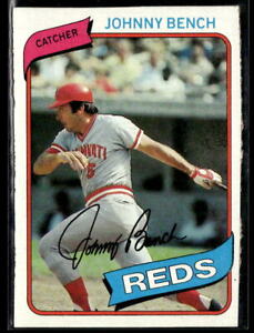 1980 Topps #100 Johnny Bench Reds Baseball Card 0101P