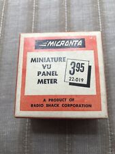 Micronta Miniature VU Panel Meter, Radio Shack New, NOS 22-019