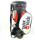 Vintage Rare TaylorMade Burner Bubble Staff Tour Golf Bag White Black Red 6-way.