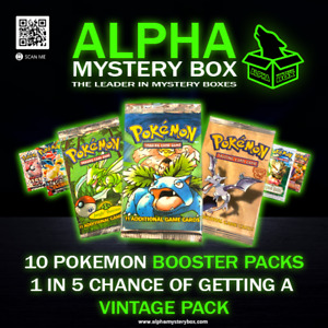 Pokémon Alpha Mystery 10 Mystery Sealed booster packs! Awesome