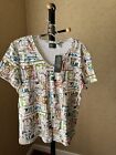 Additions By Chico’s Cotton Short Sleeve Top Shirt Printed Size 2 (12-14L) NWT