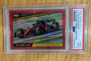 New Listing2022 Topps Chrome F1 Charles Leclerc 1968 Hot Rods Red 3/5 PSA 9