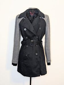 Splendid Grey/Black Trench Coat Size XS