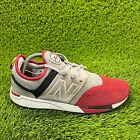 New Balance 247 Lifestyle Mens Size 9.5 Gray Red Athletic Shoe Sneakers MRL247MD