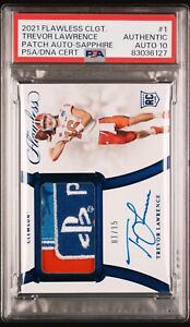 2021 PANINI FLAWLESS COLLEGIATE TREVOR LAWRENCE  RC ON CARD AUTO SP /15 POP 1 ❗