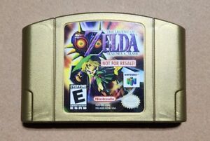 The Legend of Zelda: Majora's Mask (Nintendo 64, 2000) Gold Not For Resale NFR