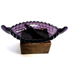 Vintage Purple Glass Fostoria American Serving Dish Canoe Divided Server-