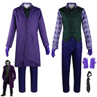 Batman:The Dark Knight Joker Cosplay Full Suit Uniform Halloween Party Costumes