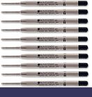 10 - MONTEVERDE Ballpoint Parker Style GEL Pen Refill - BROAD / BOLD BLUE-BLACK