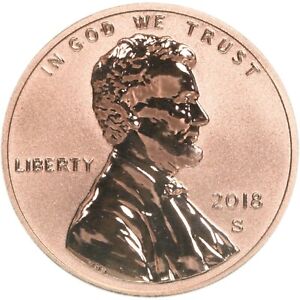 2018 S Lincoln Cent Reverse Proof Penny Shield