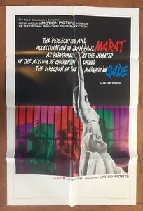Marat/Sade Original US One Sheet Movie Poster 1967 Vintage 27x41