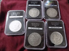 New Listing5 Morgan Silver Dollars New Orleans Mint 1880, 1881, 1882, 1883, 1884 Fine+