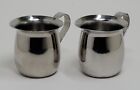 2 Vintage Vollrath Stainless Steel Creamers Mini Syrup Diner Style 46005 A6