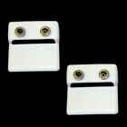 New Wholesale Lots 2Pcs 0.30 CT Black & White Diamond Round Stud Earrings