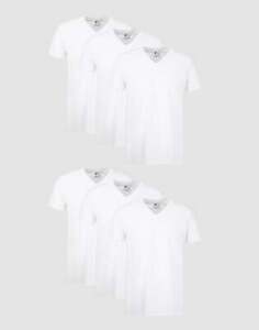 Hanes Men's FreshIQ Undershirt 6-Pack V-Neck Men's Shirts TAGLESS Comfort Soft