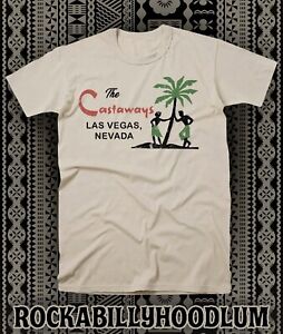 Retro Tiki T Shirt Bar Mug Restaurant Polynesian Castaways Las Vegas Nevada