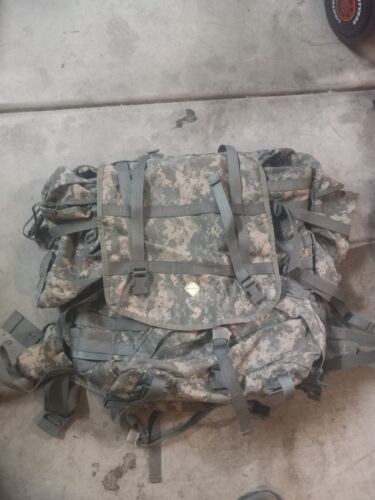 USGI COMPLETE Army Surplus MOLLE ACU Large Rucksack Backpack w/Frame EXCELLENT