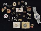 Mens Junk Drawer Lot Ford Watch Vintage Pins Rock And Roll Biker USA CB